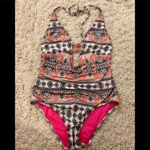 Becca one piece halter swimsuit